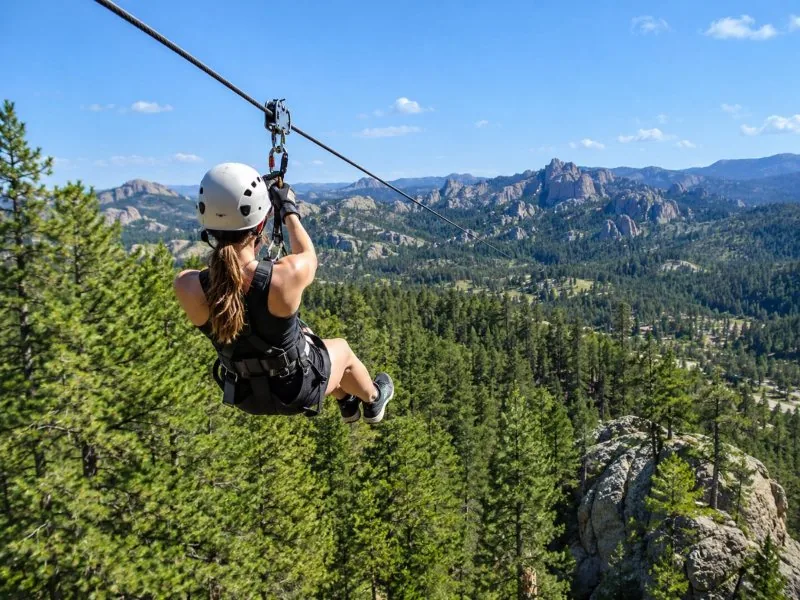 Pinnacle Zipline by Mount Rushmore